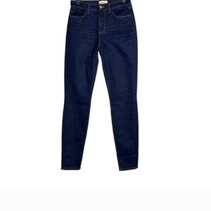 L’AGENCE Size 25 High Rise Skinny Jeans Dark Wash Stretch Denim Style 2294LMD